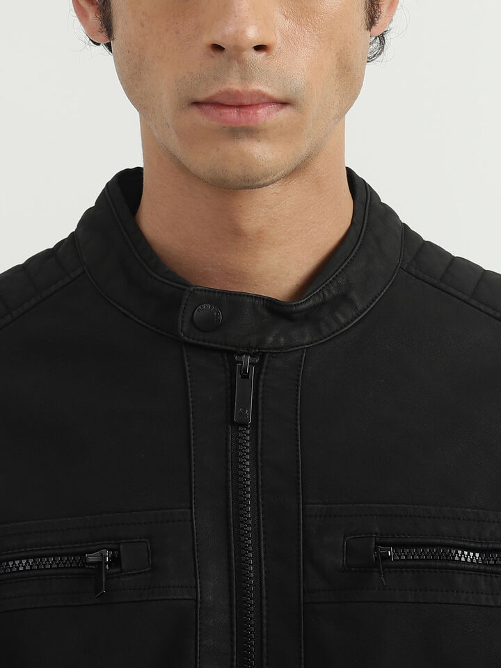 PU BIKER STYLE JACKET image number 6